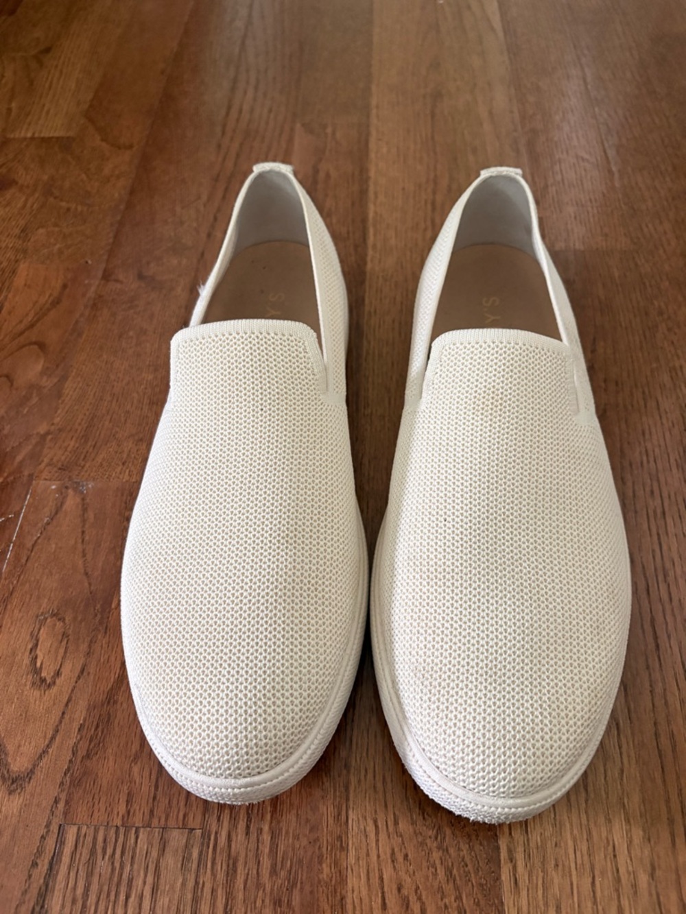 Rothy's Men's Slip-On Knit Loafers in Cream